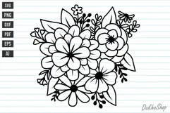 Flower Bouquet Svg, Flower Svg, Flower Succulent Plant Svg Product Image 1