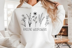 Raising Wildflower Svg, Flower Svg, Flower Line Art. Product Image 6