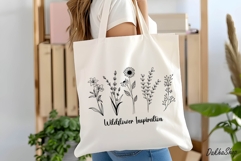 Raising Wildflower Svg, Flower Svg, Flower Line Art. Product Image 10