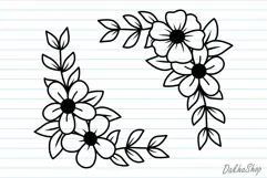 Flower SVG Floral SVG Flower Corner SVG Flower Wedding SVG Product Image 2