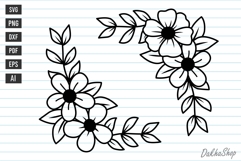 Flower SVG Floral SVG Flower Corner SVG Flower Wedding SVG Product Image 1