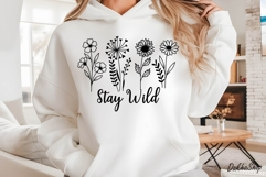 Flower SVG Flower Meadow SVG Wildflower SVG Flower Line art. Product Image 4