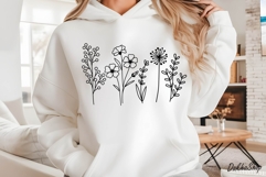 Flower SVG Flower Meadow SVG Wildflower SVG Flower Line art. Product Image 6