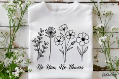 Flower SVG Flower Meadow SVG Wildflower SVG Flower Line art. Product Image 3