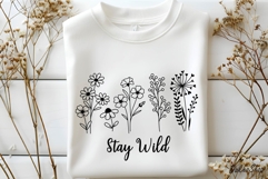 Flower SVG Flower Meadow SVG Wildflower SVG Flower Line art. Product Image 5