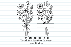 Flower Split Monogram Svg, Floral Bouquet Svg, Flowers Svg. Product Image 10