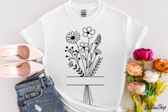 Flower Split Monogram Svg, Floral Bouquet Svg, Flowers Svg. Product Image 4