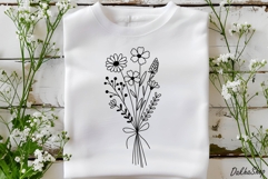 Flower Split Monogram Svg, Floral Bouquet Svg, Flowers Svg. Product Image 8