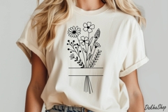 Flower Split Monogram Svg, Floral Bouquet Svg, Flowers Svg. Product Image 6