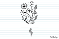 Flower Split Monogram Svg, Floral Bouquet Svg, Flowers Svg. Product Image 2