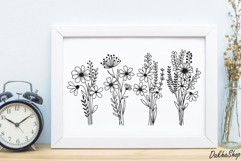 Flower Svg, Floral Bouquet Svg, Wildflower Svg, Flowers Svg Product Image 6