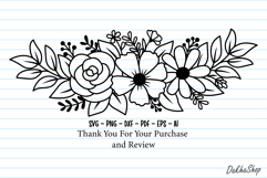 Flower Svg, Floral Wedding Svg, Flowers Bouquet Line Art Svg Product Image 6
