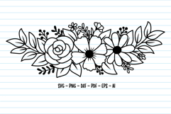 Flower Svg, Floral Wedding Svg, Flowers Bouquet Line Art Svg Product Image 1