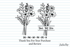 Flower Split Monogram Svg, Floral Bouquet Svg, Flowers Svg. Product Image 9