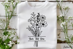 Flower Split Monogram Svg, Floral Bouquet Svg, Flowers Svg. Product Image 3