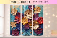 Flower 3d Tumbler Wrap | Bright 3d Sublimation Tumbler Png 