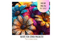 Flower 3d Tumbler Wrap | Bright 3d Sublimation Tumbler Png 