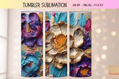 Flower 3d Tumbler Wrap Bright 3d Sublimation Tumbler Png