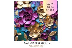 Flower 3d Tumbler Wrap Bright 3d Sublimation Tumbler Png