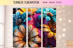 Flower 3d Tumbler Wrap Bright 3d Sublimation Tumbler Png 