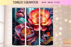 Flower 3d Tumbler Wrap | Bright 3d Sublimation Tumbler Png 