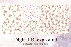 Flower Pattern Background Wallpaper Digital Paper_40 Product Image 1