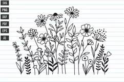 Wildflower Blooming Svg, Flower Svg, Flower Clipart. Product Image 1