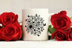 Flower And Butterfly Svg, Flower Bouquet Svg, Flower Svg. Product Image 7