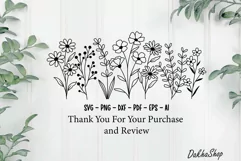 Flower Svg, Flower Meadow Svg, Wildflower Svg, flowers Svg. Product Image 12
