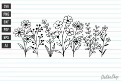 Flower Svg, Flower Meadow Svg, Wildflower Svg, flowers Svg. Product Image 1