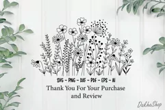 Flower Svg, Flower Meadow Svg, Wildflower Svg, flowers Svg. Product Image 9
