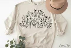 Flower Svg, Flower Meadow Svg, Wildflower Svg, flowers Svg. Product Image 4