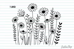 No rain No Flowers Svg, Flower Svg, Flower Line art. Product Image 3