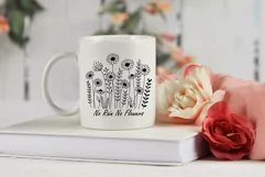 No rain No Flowers Svg, Flower Svg, Flower Line art. Product Image 9