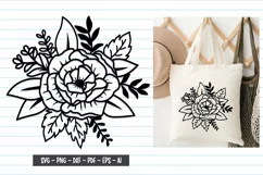 Flower svg, Flower Bouquet Svg, Flower Line Art Product Image 1
