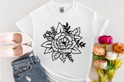 Flower svg, Flower Bouquet Svg, Flower Line Art Product Image 3