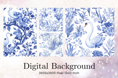 Flower Pattern Background Wallpaper Digital Paper_44 Product Image 1