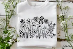 Flower SVG Flower Meadow SVG Wildflower SVG Flower Line art Product Image 4