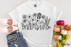 Flower SVG Flower Meadow SVG Wildflower SVG Flower Line art Product Image 7