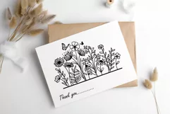 Flower Svg, Flower Meadow Svg, Wilflower Svg, Flower Border Product Image 7