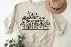 Flower Svg, Flower Meadow Svg, Wilflower Svg, Flower Border Product Image 5