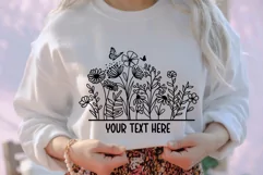 Flower Svg, Flower Meadow Svg, Wilflower Svg, Flower Border Product Image 6