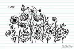 Flower Svg, Flower Meadow Svg, Wilflower Svg, Flower Border Product Image 3