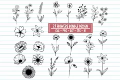 23 Flower Svg, Wildflower Svg, Flowers Svg, Ornaments Svg Product Image 1