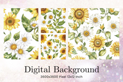 Flower Pattern Background Wallpaper Digital Paper_45 Product Image 1