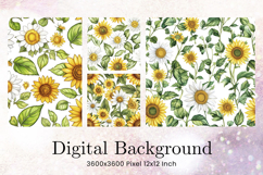 Flower Pattern Background Wallpaper Digital Paper_46 Product Image 1