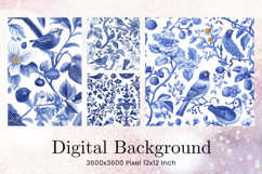 Flower Pattern Background Wallpaper Digital Paper_47 Product Image 1
