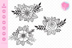Flower SVG, Floral bouquet svg, flower bundle svg. Product Image 1