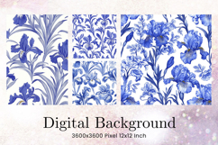 Flower Pattern Background Wallpaper Digital Paper_53 Product Image 1