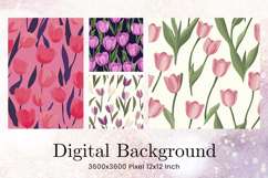 Flower Pattern Background Wallpaper Digital Paper_56 Product Image 1